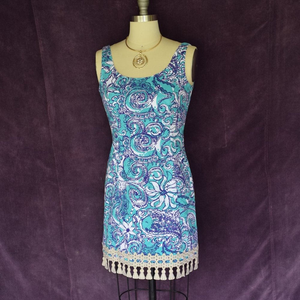 Lilly Pulitzer Eaton Dress Seafoam Green Mantauk - Picture 3 of 10